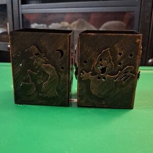 Halloween Metal Candle Holders Set Of 2